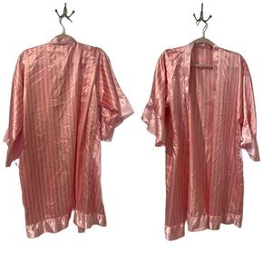 Knotty Pink Striped Satin Robe
